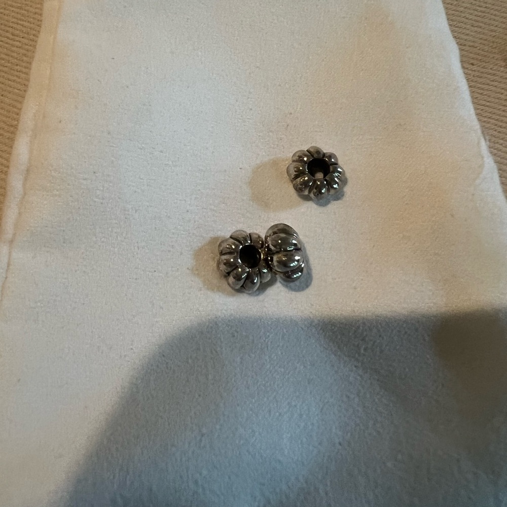 Silver Floral spacers for Hobo Charm Bracelet